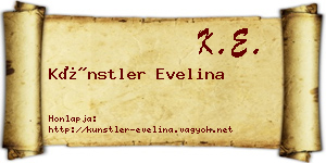 Künstler Evelina névjegykártya